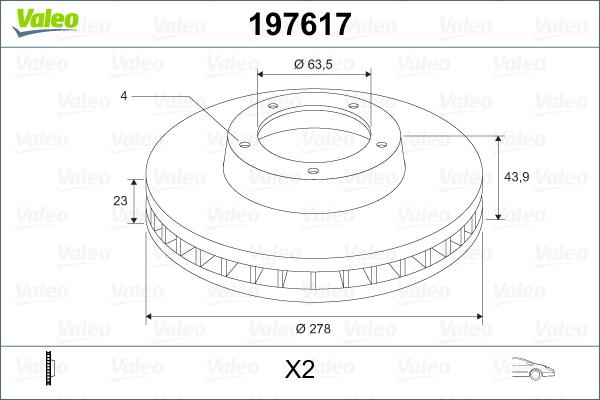 Valeo 197617 - Discofreno autozon.pro