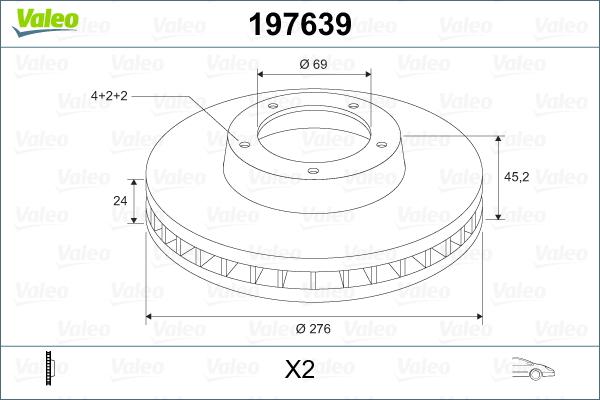 Valeo 197639 - Discofreno autozon.pro