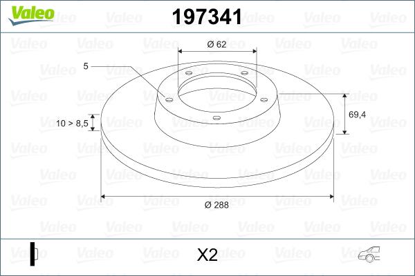 Valeo 197341 - Discofreno autozon.pro