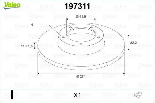 Valeo 197311 - Discofreno autozon.pro