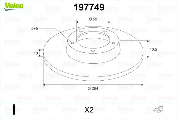 Valeo 197749 - Discofreno autozon.pro