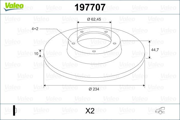 Valeo 197707 - Discofreno autozon.pro