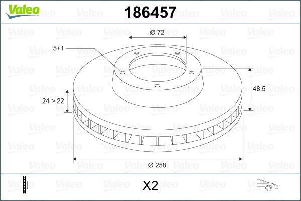 Valeo 186457 - Discofreno autozon.pro