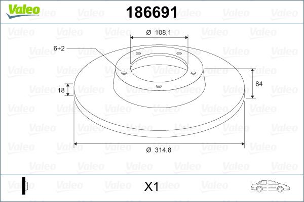 Valeo 186691 - Discofreno autozon.pro