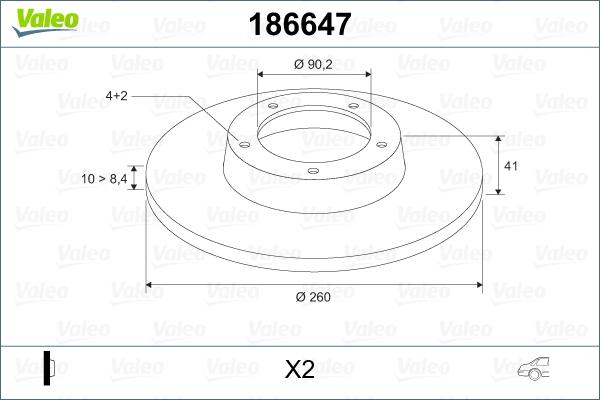 Valeo 186647 - Discofreno autozon.pro