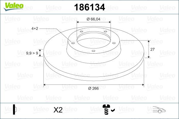 Valeo 186134 - Discofreno autozon.pro