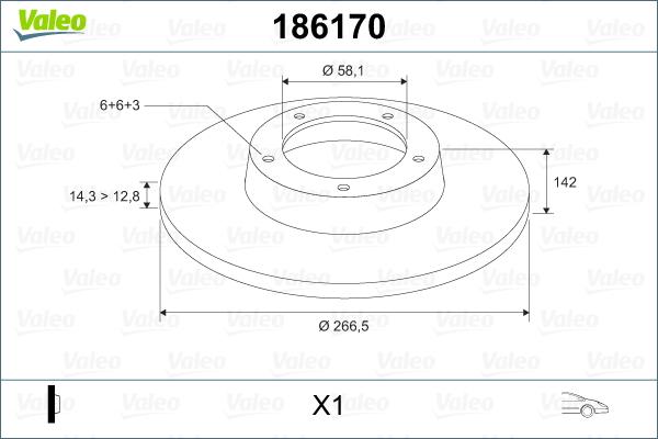 Valeo 186170 - Discofreno autozon.pro