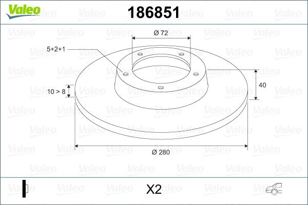 Valeo 186851 - Discofreno autozon.pro