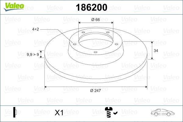 Valeo 186200 - Discofreno autozon.pro