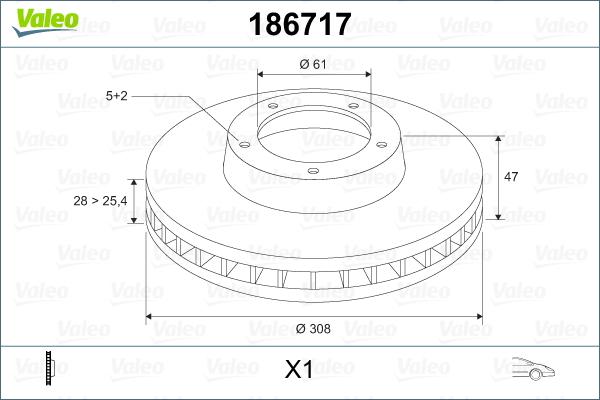 Valeo 186717 - Discofreno autozon.pro