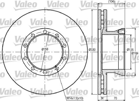 Valeo 187065 - Discofreno autozon.pro