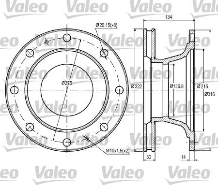 Valeo 187060 - Discofreno autozon.pro