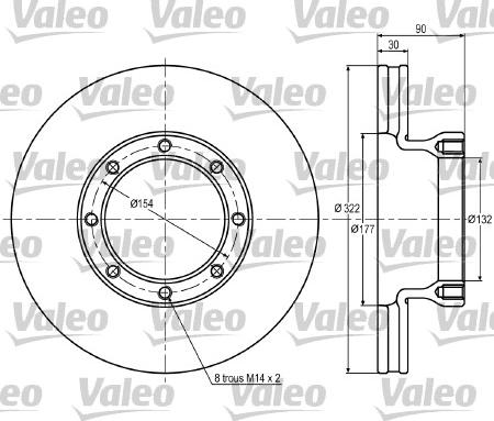 Valeo 187027 - Discofreno autozon.pro