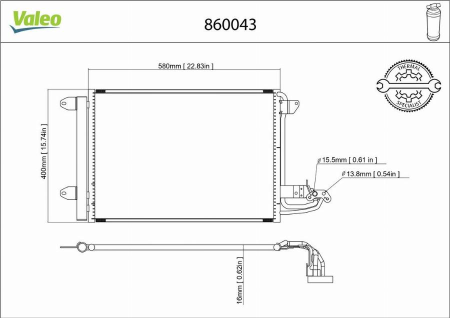 Valeo 860043 - Condensatore, Climatizzatore autozon.pro