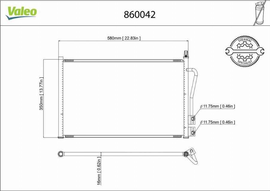 Valeo 860042 - Condensatore, Climatizzatore autozon.pro