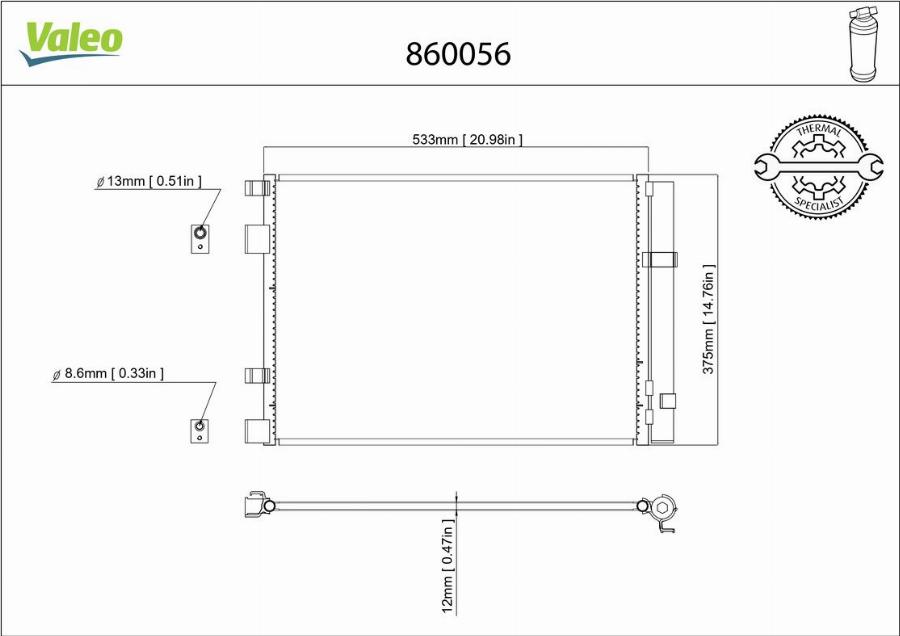 Valeo 860056 - Condensatore, Climatizzatore autozon.pro