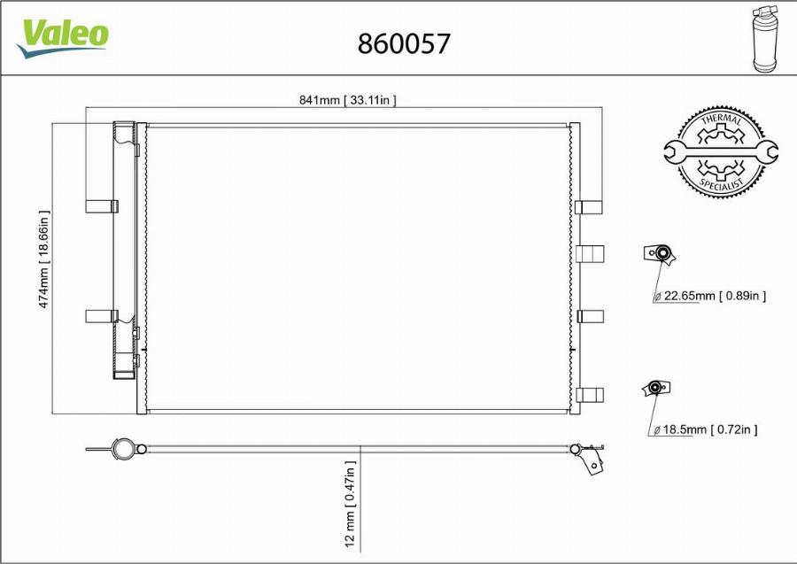 Valeo 860057 - Condensatore, Climatizzatore autozon.pro