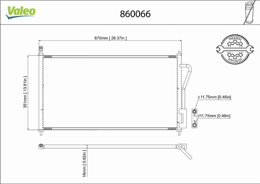 Valeo 860066 - Condensatore, Climatizzatore autozon.pro