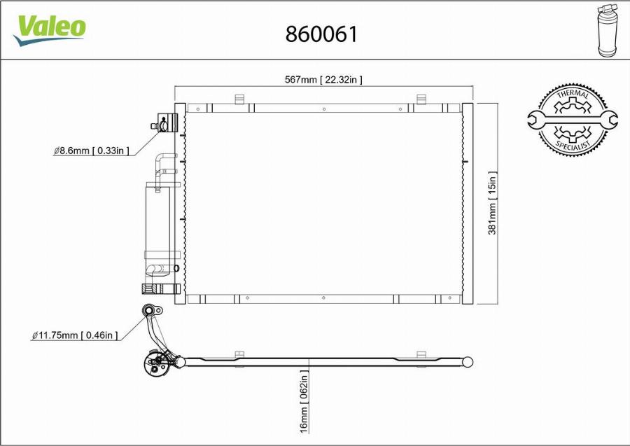 Valeo 860061 - Condensatore, Climatizzatore autozon.pro