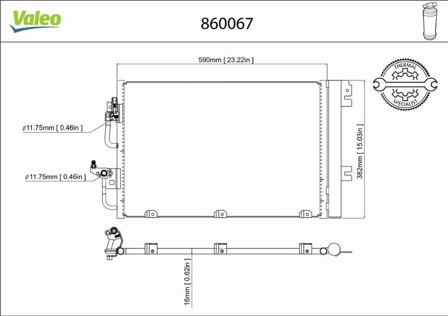 Valeo 860067 - Condensatore, Climatizzatore autozon.pro