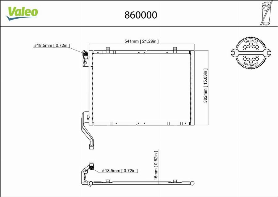 Valeo 860000 - Condensatore, Climatizzatore autozon.pro