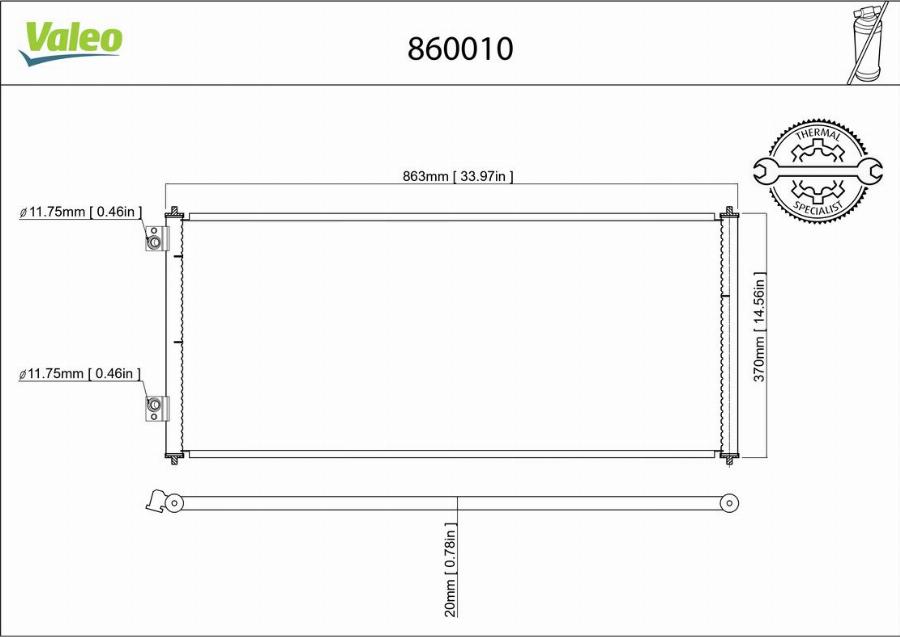 Valeo 860010 - Condensatore, Climatizzatore autozon.pro