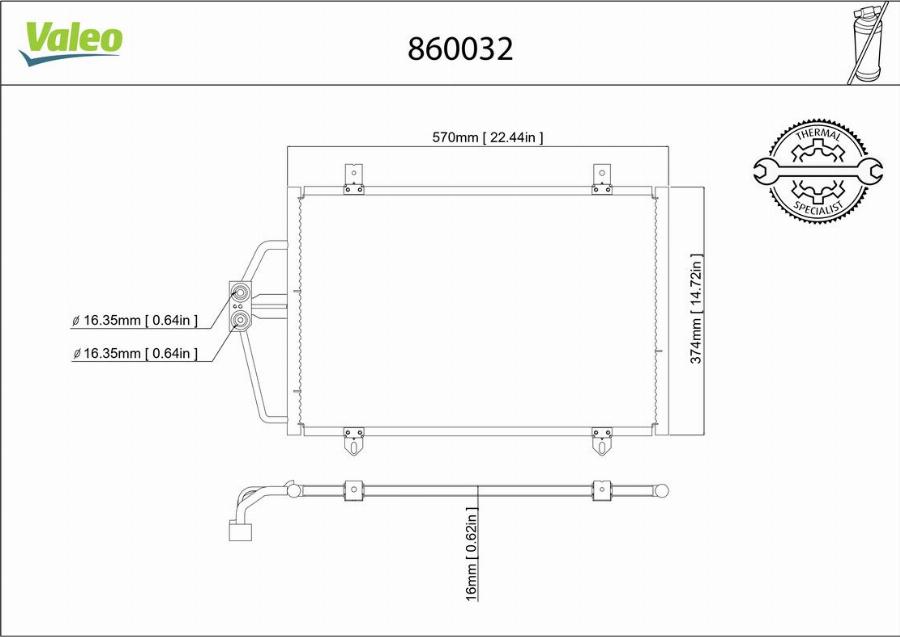 Valeo 860032 - Condensatore, Climatizzatore autozon.pro