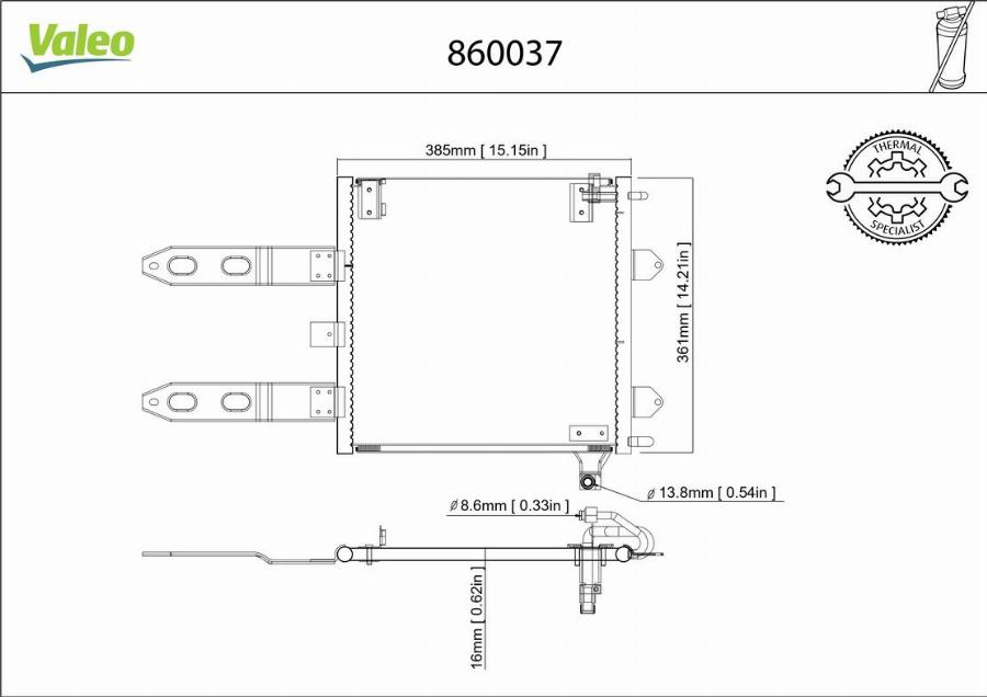 Valeo 860037 - Condensatore, Climatizzatore autozon.pro