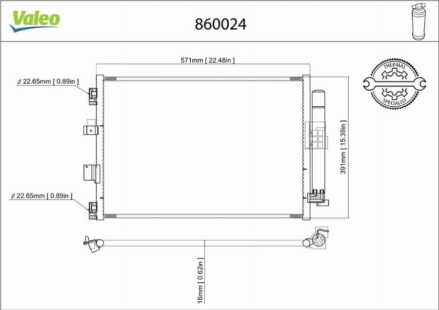 Valeo 860024 - Condensatore, Climatizzatore autozon.pro