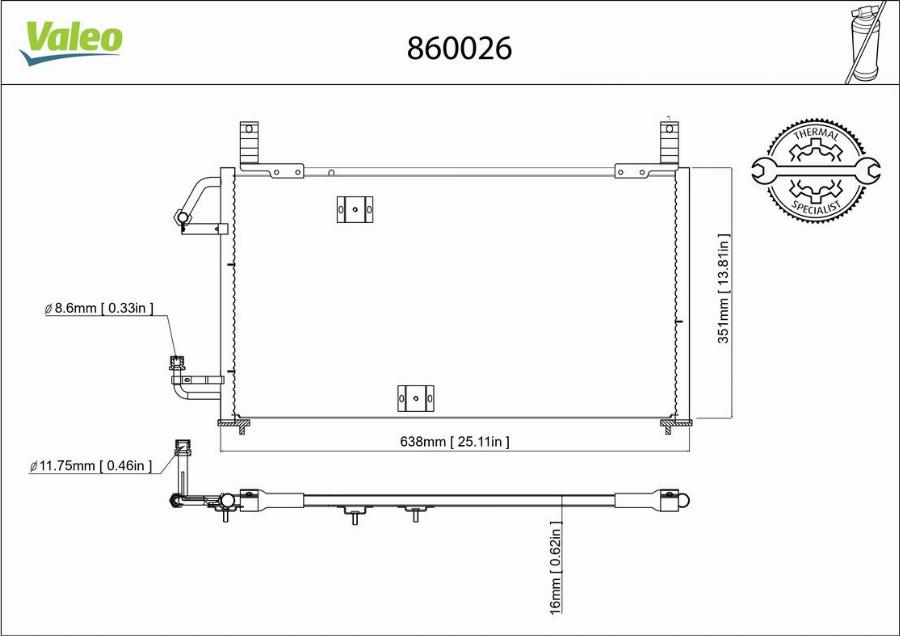 Valeo 860026 - Condensatore, Climatizzatore autozon.pro