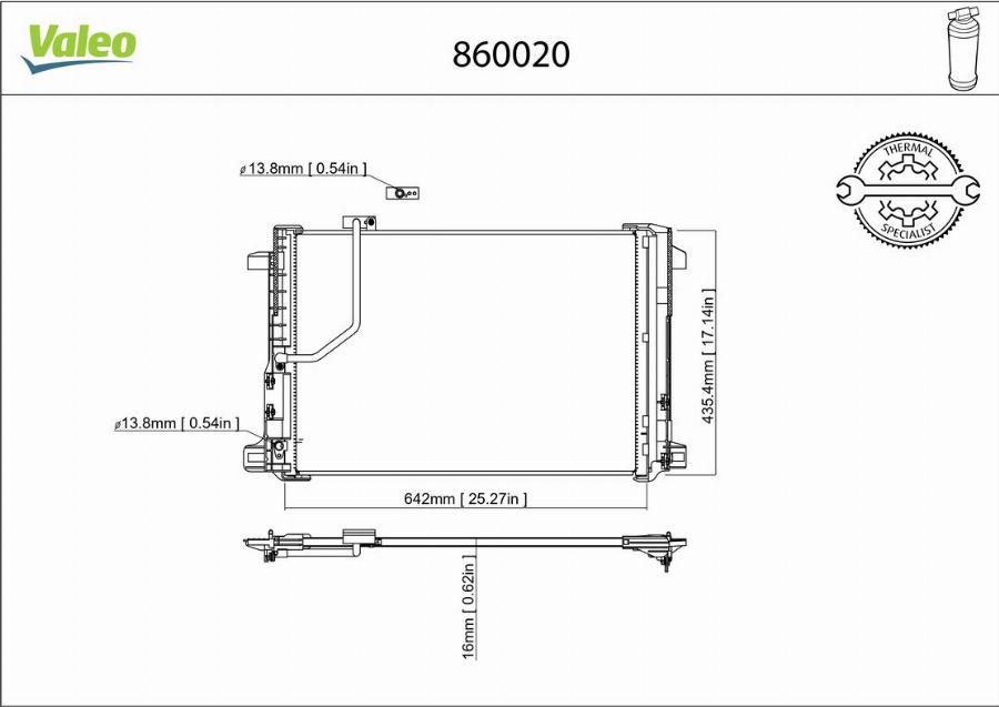 Valeo 860020 - Condensatore, Climatizzatore autozon.pro