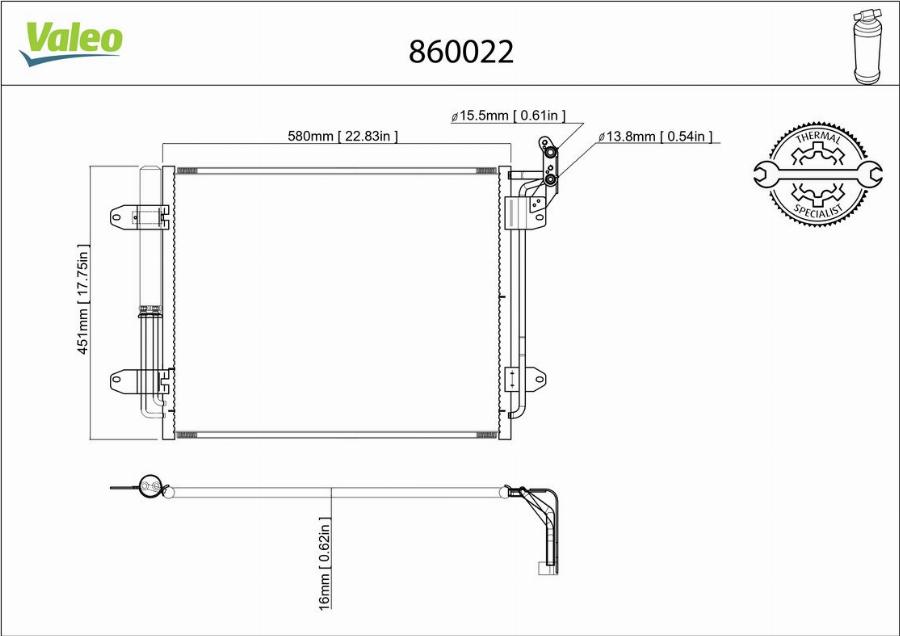 Valeo 860022 - Condensatore, Climatizzatore autozon.pro