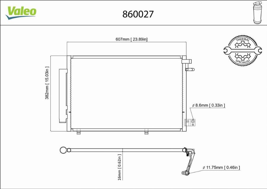 Valeo 860027 - Condensatore, Climatizzatore autozon.pro