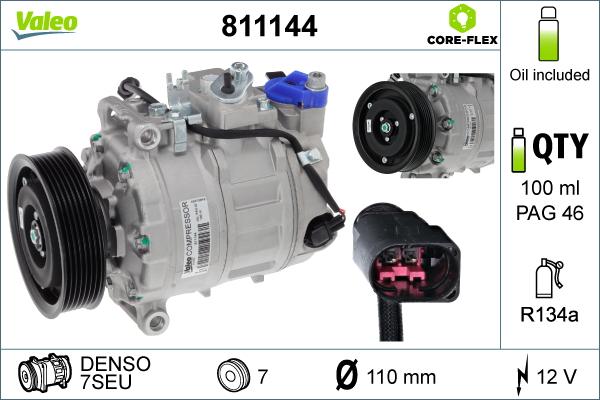 Valeo 811144 - Compressore, Climatizzatore autozon.pro