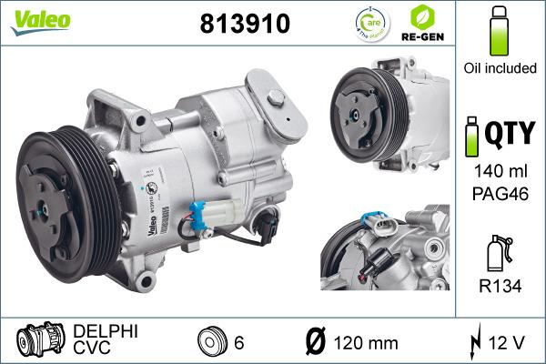 Valeo 813910 - Compressore, Climatizzatore autozon.pro