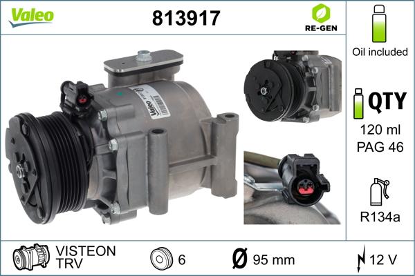 Valeo 813917 - Compressore, Climatizzatore autozon.pro