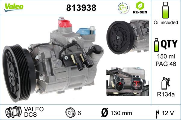 Valeo 813938 - Compressore, Climatizzatore autozon.pro