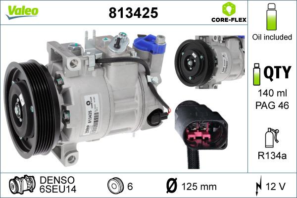 Valeo 813425 - Compressore, Climatizzatore autozon.pro