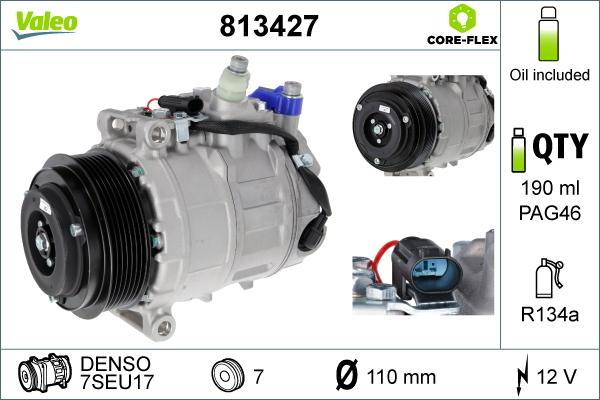 Valeo 813427 - Compressore, Climatizzatore autozon.pro