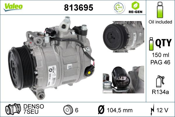 Valeo 813695 - Compressore, Climatizzatore autozon.pro