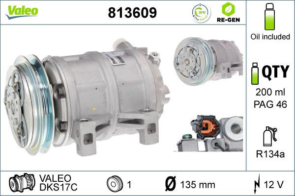 Valeo 813609 - Compressore, Climatizzatore autozon.pro