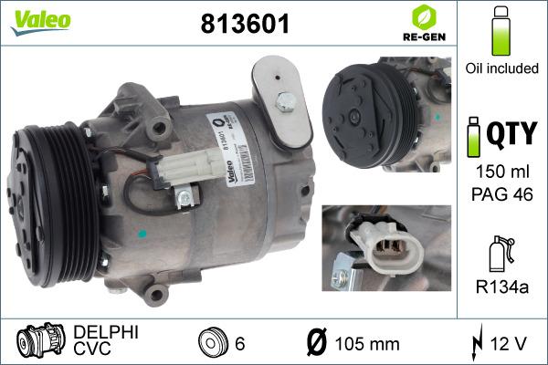 Valeo 813601 - Compressore, Climatizzatore autozon.pro