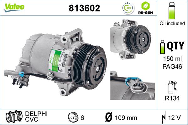 Valeo 813602 - Compressore, Climatizzatore autozon.pro