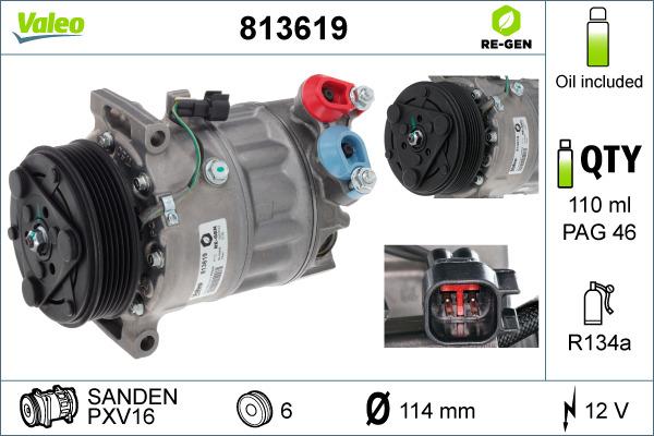 Valeo 813619 - Compressore, Climatizzatore autozon.pro