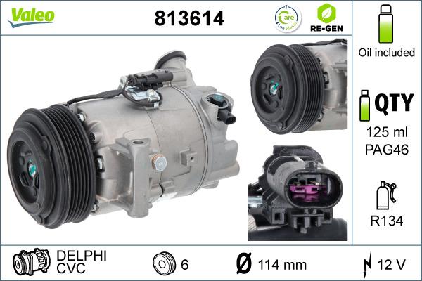 Valeo 813614 - Compressore, Climatizzatore autozon.pro