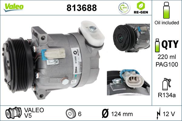 Valeo 813688 - Compressore, Climatizzatore autozon.pro