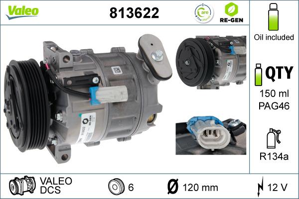 Valeo 813622 - Compressore, Climatizzatore autozon.pro