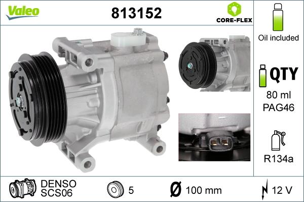 Valeo 813152 - Compressore, Climatizzatore autozon.pro