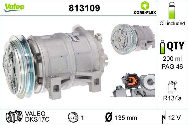 Valeo 813109 - Compressore, Climatizzatore autozon.pro