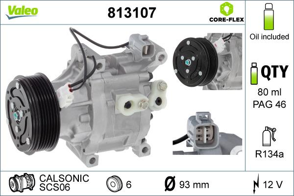 Valeo 813107 - Compressore, Climatizzatore autozon.pro